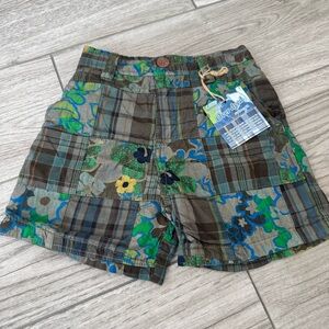 The Children's Place NWT Brown Plaid Floral Patchwork Size 6-9month